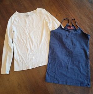 Crewcuts and H&M basic long sleeve t-shirt and tank top size 10